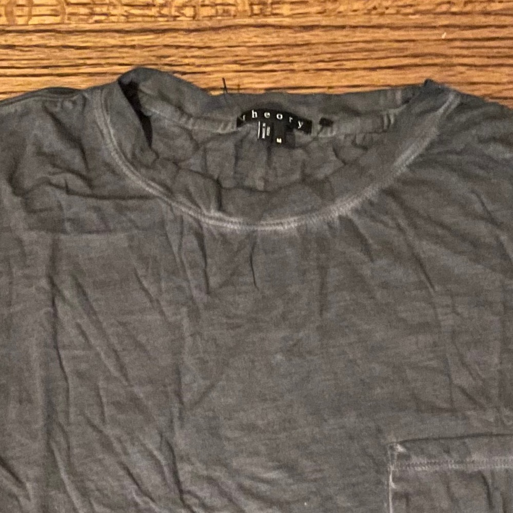 Theory Men’s Med Long Sleeve Crew 100% Pima Cotton - Picture 2 of 2